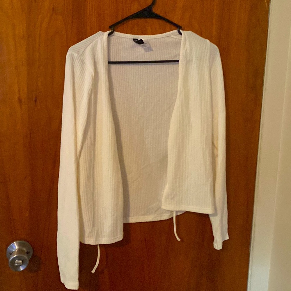 White H&M long sleeve. Ties. Size large